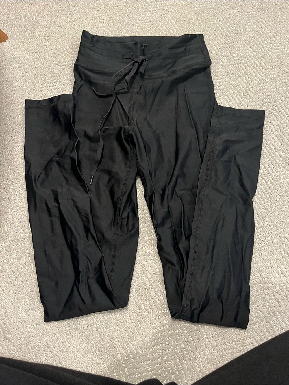 The Upside Black High-Waist Drawstring Leggings